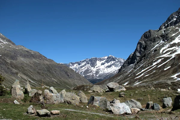 Julierpass Suíça Incrível Panorama Montanha 2020 — Fotografia de Stock