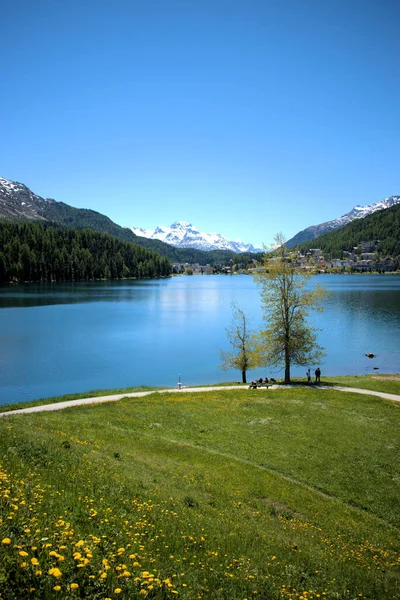 瑞士圣莫里茨湖27 2020 — 图库照片