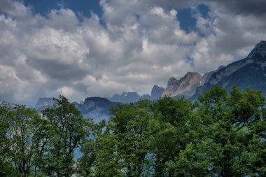 Walenstadtberg, İsviçre 'de güzel dağ manzarası 28.5.2020