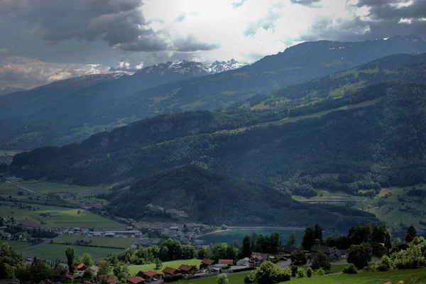 Walenstadtberg Schweiz Vacker Bergspanorama 2020 — Stockfoto