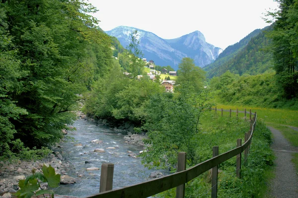 Paisaje Rural Weisstannental Suiza 2020 — Foto de Stock