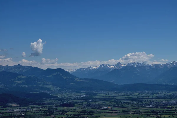 Rhine valley in Switzerland seen from Appenzell 1.6.2020