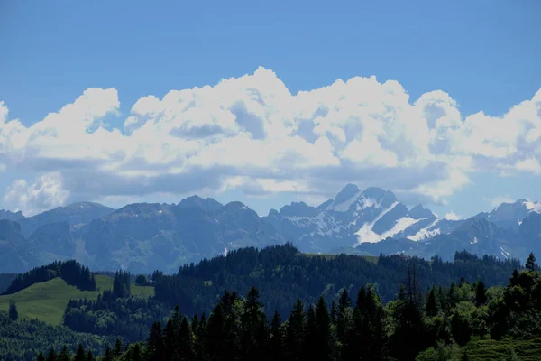 Cenário Montanhoso Incrível Appenzell Suíça 2020 — Fotografia de Stock