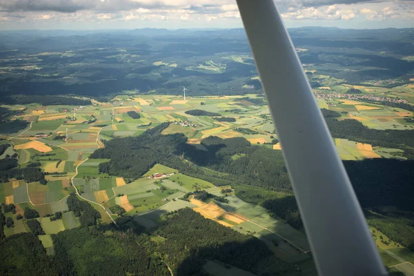 Alemanha Vista Cima Durante Voo Avião Hélice 2020 — Fotografia de Stock