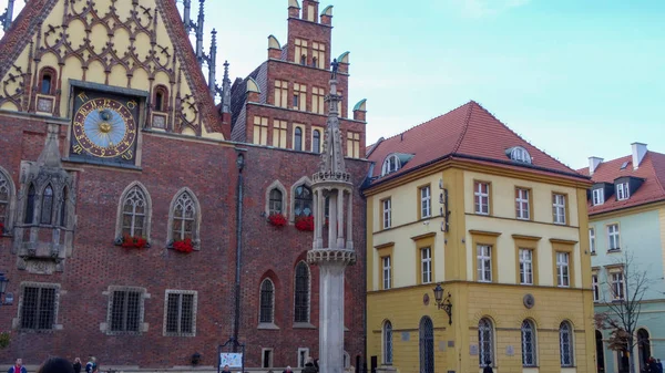 Polonia Wroclaw Gnomos Iglesias Hermosa Arquitectura — Foto de Stock