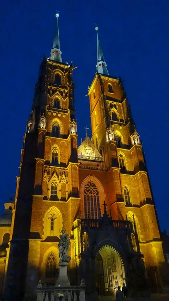 Polônia Wroclaw Gnomos Igrejas Bela Arquitetura — Fotografia de Stock