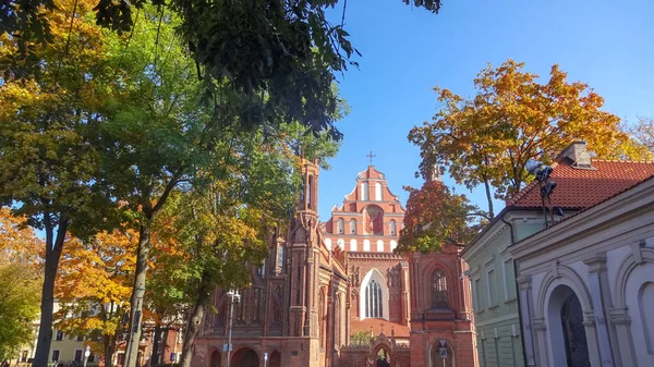 Architektura Piękne Jesienne Wilno Litwa — Zdjęcie stockowe