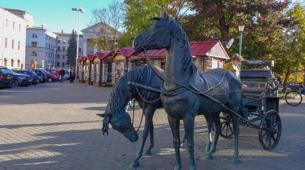 Mińsk Jest Stolicą Białorusi Jesień — Zdjęcie stockowe