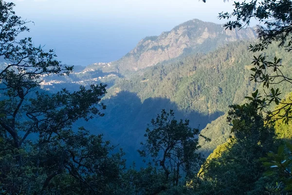 Levada Furada Ribeiro Frio Portela Pr11 Madeira Isla Portugal — Foto de Stock