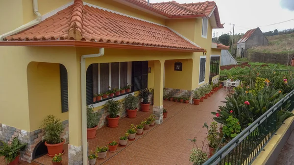 Santana Uma Bela Cidade Ilha Madeira Portuegal Tem Casas Tradicionais — Fotografia de Stock