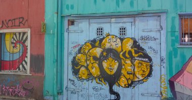 Valparaiso Şili'de grafiti şehri