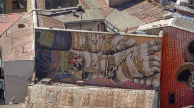 Valparaiso Şili'de grafiti şehri