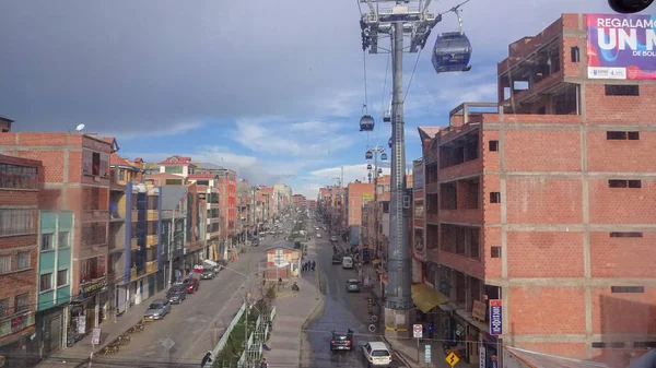 La Paz och El Alto-gigantisk stad i Bolivia — Stockfoto