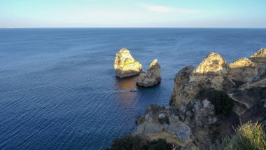 Lagos Algarve kıyısında inanılmaz bir tatil, Portekiz, Kayalar ve plajlar