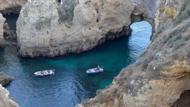 Lagos Algarve kıyısında inanılmaz bir tatil, Portekiz, Kayalar ve plajlar