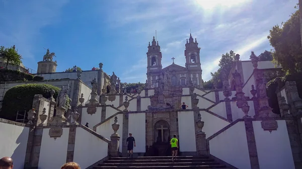 Braga je nádherné město v Portugalsku. Úžasná architektura — Stock fotografie