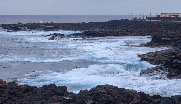 Caleta-de-Fuste è un accogliente località balneare sull'isola di Fuerteventura, Canarie, Spagna — Foto Stock