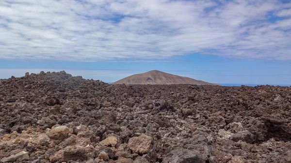 Park Timinfaya Lanzarote, Canarias inanılmaz volkanik bir yerdir. — Stok fotoğraf