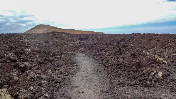 Park Timinfaya a csodálatos vulkanikus hely Lanzarote, Canarias. — Stock Fotó