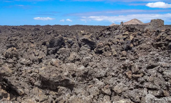 Park Timinfaya a csodálatos vulkanikus hely Lanzarote, Canarias. — Stock Fotó