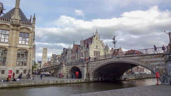 Gent Belçika'da çok güzel bir şehir — Stok fotoğraf