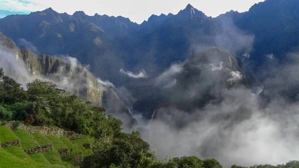 Machu Picchu Peruban az egyik csodája a világ — Stock Fotó