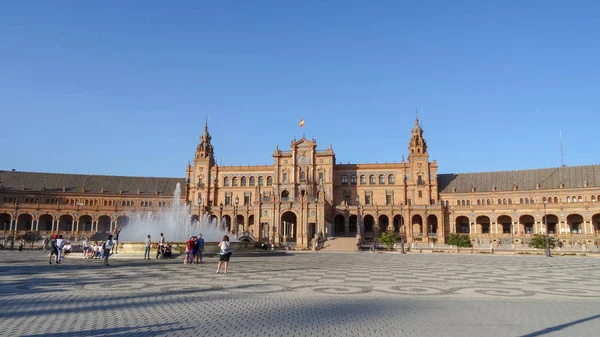 Het prachtige plein van Spanje, Plaza de Espana en Sevilla — Stockfoto