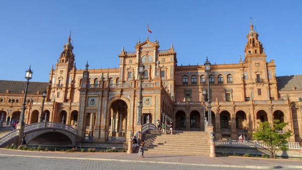 La increíble Plaza de España, Plaza de España en Sevilla — Foto de Stock