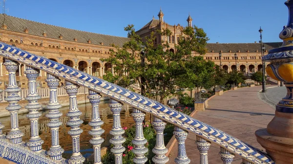 La increíble Plaza de España, Plaza de España en Sevilla — Foto de Stock