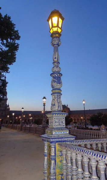 Het prachtige plein van Spanje, Plaza de Espana en Sevilla — Stockfoto