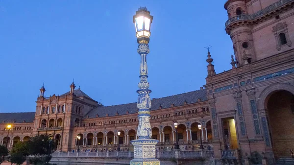 Het prachtige plein van Spanje, Plaza de Espana en Sevilla — Stockfoto