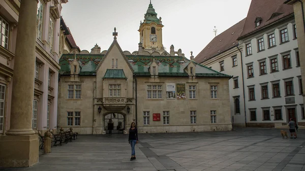 Bratislava é a capital da Eslováquia, bela arquitetura — Fotografia de Stock