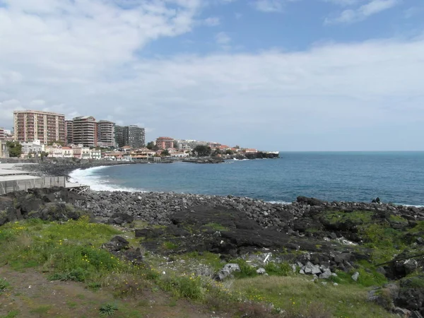 Catania egy gyönyörű város Szicília szigetén, Olaszországban — Stock Fotó