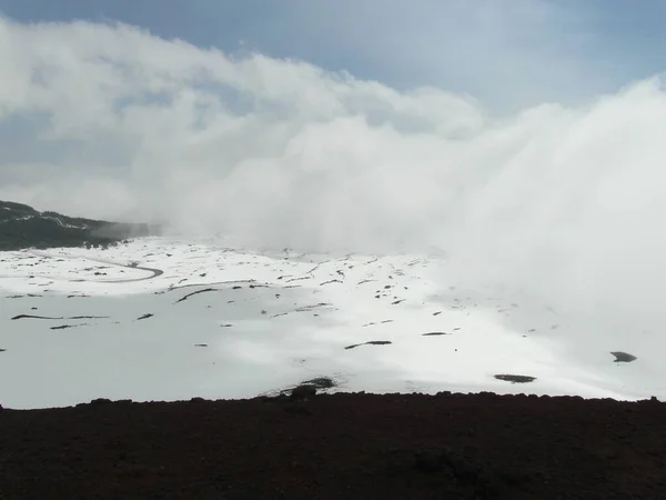 Slavná sopka Etna na ostrově Sicílie — Stock fotografie