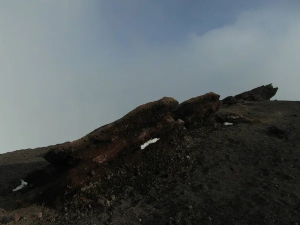 Vulcão famoso Etna na ilha da Sicília — Fotografia de Stock