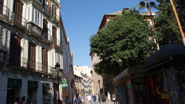 Málaga é uma cidade antiga e muito bonita na Espanha — Fotografia de Stock