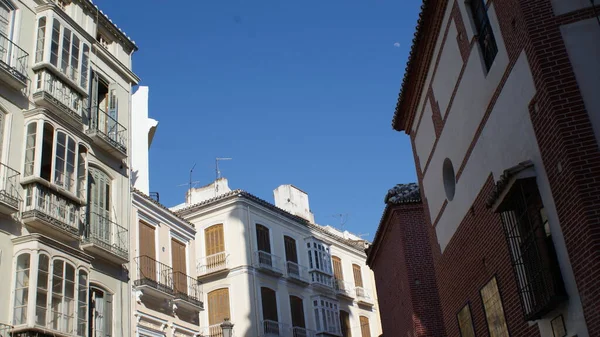 Málaga é uma cidade antiga e muito bonita na Espanha — Fotografia de Stock