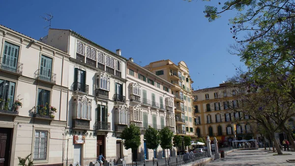 Málaga es una ciudad antigua y muy bonita en España — Foto de Stock