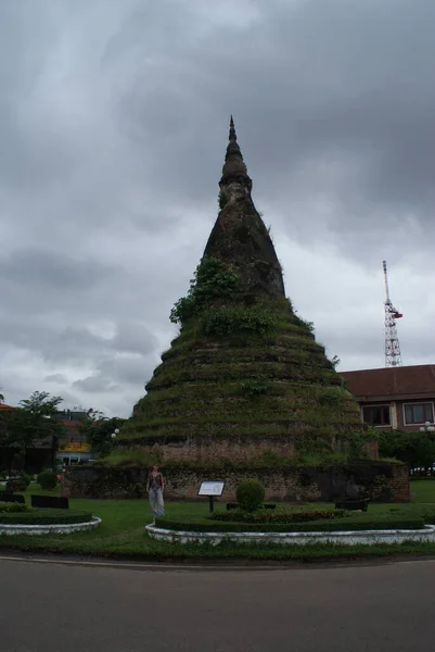 Krásný Originální Laos Hlavní Město Vientiane Neobvyklá Cesta Jihovýchodní Asií — Stock fotografie