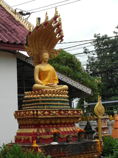 Красивый Оригинальный Лаос Столица Вьентьяна Необычное Путешествие Юго Восточной Азии — стоковое фото