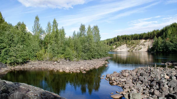 Karelen Mycket Vacker Republik Norra Ryssland Girvas Nationalpark Med Ett — Stockfoto