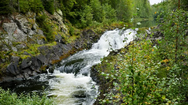 Kivac Una Riserva Cascata Della Repubblica Carelia Nella Federazione Russa — Foto Stock