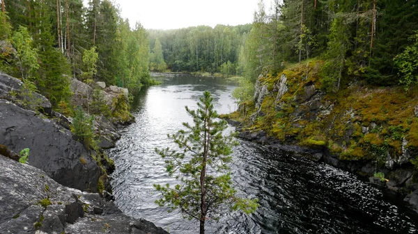 Kivac Una Reserva Cascada República Karelia Federación Rusa Lugar Muy —  Fotos de Stock