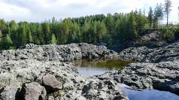 Karelia Una República Muy Hermosa Norte Rusia Parque Nacional Girvas Imagen de archivo