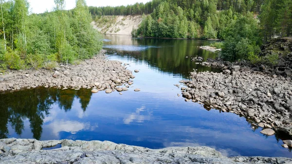 Karelia Very Beautiful Republic Northern Russia Girvas National Park Waterfall Stock Picture