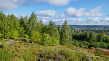 World War II bunker, landscapes and buildings in Karelia, North Russia