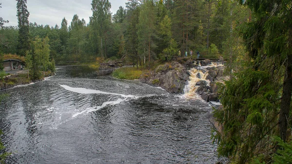 Ruskeala Falls Nádherný Přírodní Park Severním Rusku Karelijská Republika Nedaleko — Stock fotografie