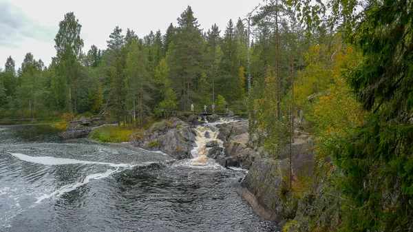 Ruskeala Falls Underbar Naturpark Norra Ryssland Republiken Karelen Inte Långt — Stockfoto