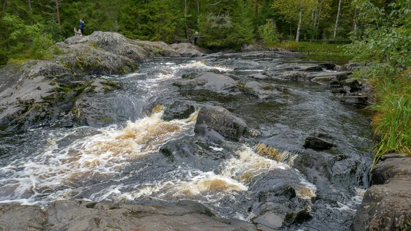 Ruskeala Falls Maravilhoso Parque Natural Norte Rússia República Carélia Não — Fotografia de Stock