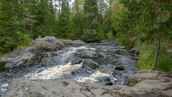 Ruskeala Falls Underbar Naturpark Norra Ryssland Republiken Karelen Inte Långt — Stockfoto